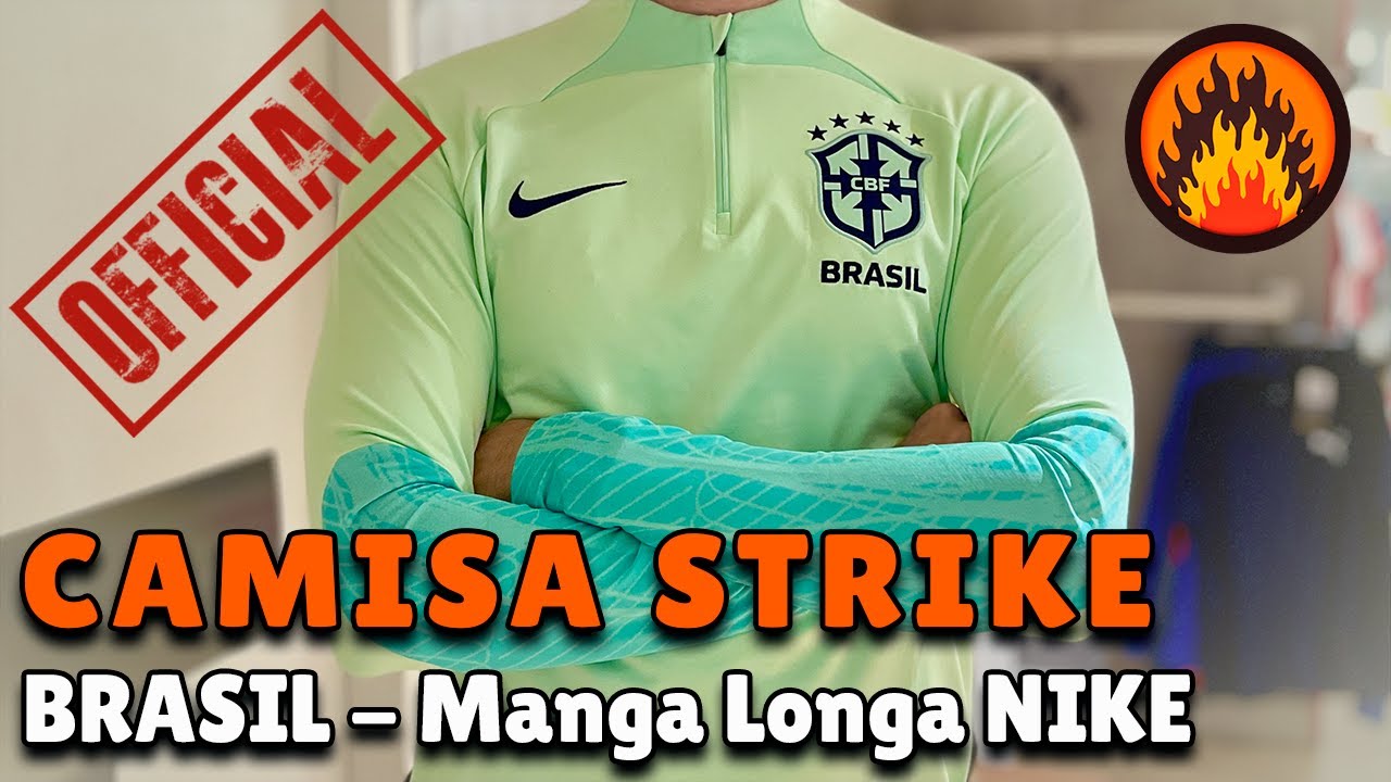 Watch Now Camiseta Manga Longa Nike Brasil Strike Camiseta Manga Longa Nike Brasil Strike