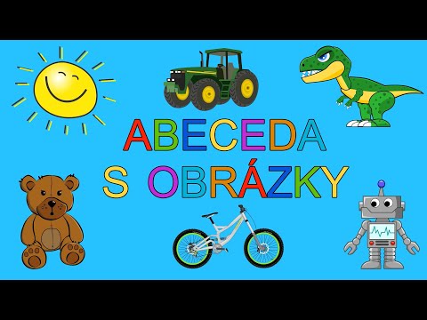 Abeceda s obrázky, velká písmena, česky, výukové kartičky, pro děti a děti s PAS