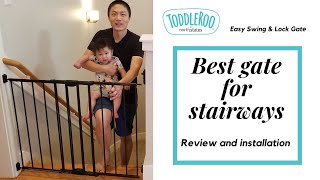 Baby Gate Install - Toddleroo by North States Easy Swing & Lock Gate