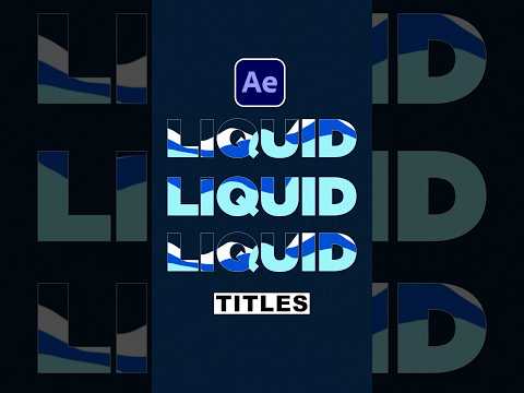 Create Liquid Animations in After Effects #aftereffects