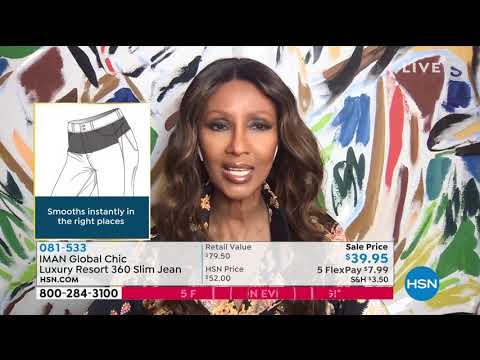 IMAN Global Chic Luxury Resort 360 Slim Skinny Jean  Bas...