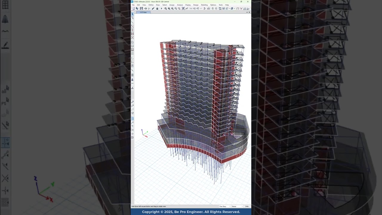 Advanced Modeling of a 22-Story Building Using ETABS