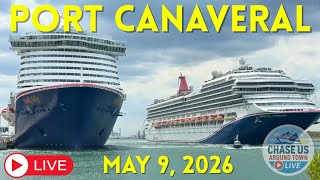 LIVE: Watching Cruise Ships Leaving Port Canaveral LIVE! (May 9, 2026)