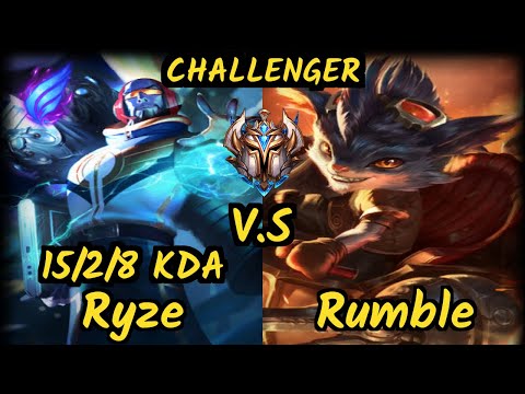 PNG Grevthar (RYZE) vs RUMBLE - 15/2/8 KDA MID CHALLENGER GAMEPLAY - BR