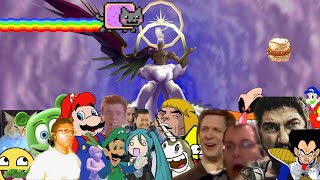 Cover art for One Winged Angel but with Classic Internet Era Memes