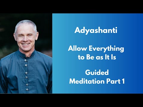 Allow Everything to Be as It Is - Part 1 - Adyashanti Guided Meditation