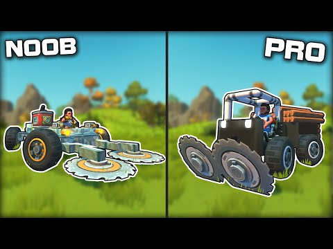 NOOB vs PRO: Tree Harvesting Lumberjack Challenge! (Scrap Mechanic Gameplay)