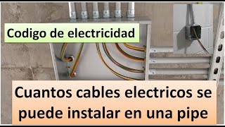 Cuantos alambres electricos en una pipe