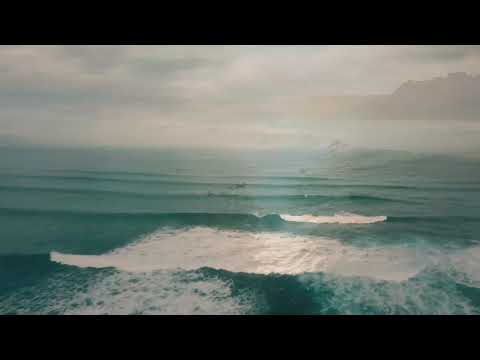 Aerial view of big waves at Sopelana 