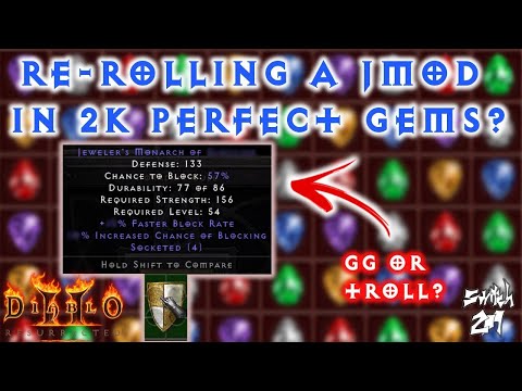 Re-rolling 2k Perfect Gems For A JMoD Gives Me The GREATEST TROLL Ever! - Diablo 2 Resurrected