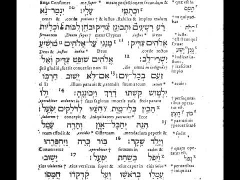 Montanus - Psalm 7 -   Learn Latin and Hebrew Tehillim תהלים.flv