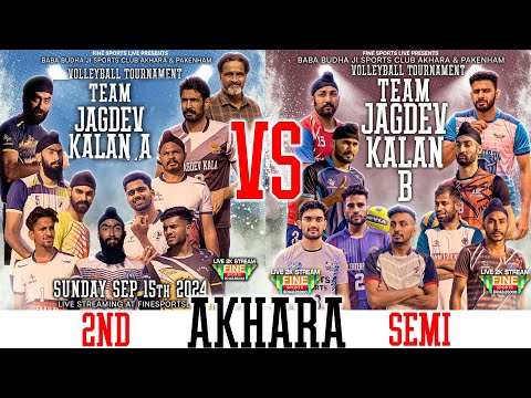 2ND SEMI || JK A vs JK B || VOLLEYBALL TOURNAMENT LIVE AKHARA (JLR) || @FineSportsLive