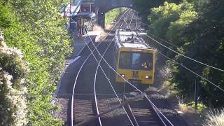 preview picture of video 'Tyne and Wear Metro-Metrocars 4038 and 4055 departing Shiremoor'