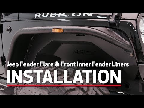 ARIES JEEP Install: Fender Flares & Front Inner Fender Liners on a JEEP Wrangler Unlimited