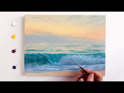 How to Paint an Ocean Sunset | Oil Painting Tutorial with Cranfield Oil Paints