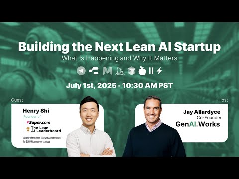 🎙️ LIVE: Building the Next Lean AI Startup