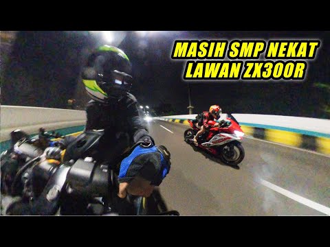 Junior High School Kids Dare to Challenge to a Race‼️ZX25R vs ZX300R vs CBR250RR