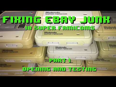Fixing eBay Junk - 10 Super Famicoms - Part 1 Unboxing and Testing