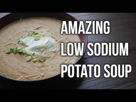 How To Make Easy Simple Southern Loaded Creamy Low Sodium Potato Soup with Bacon | HEALTHY RECIPE