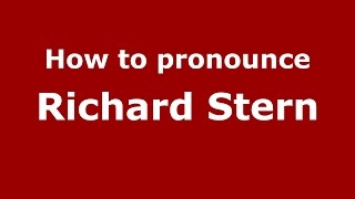 How to pronounce Richard Stern