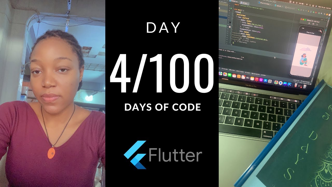 Day 4 of #100daysofcode  : Learning Flutter & Dart #coding #100dayschallenge #flutter #dart #tech