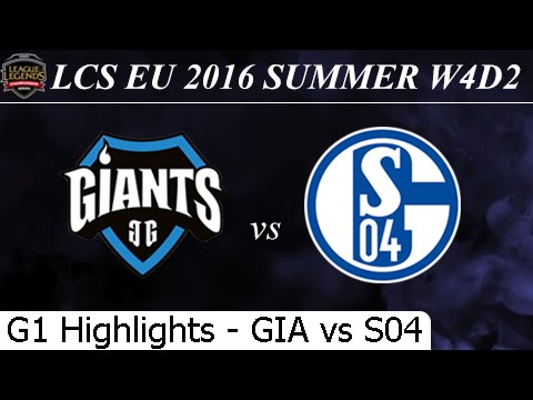 GIA vs G2 Game 1 Highlights 24/06/2016 - LCS EU Summer 2016 W4D2M6 Giants vs Schalke 04