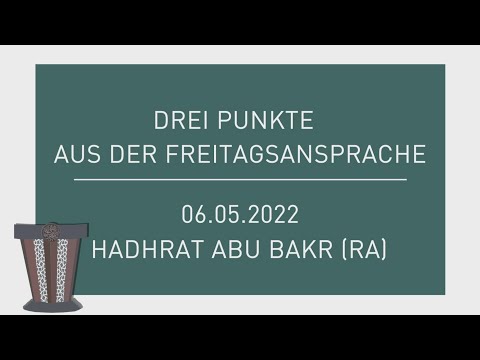 3 Punkte aus der Freitagsansprache vom 06.05.2022