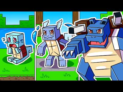 I Survived 1000 DAYS as a WATER POKEMON SQUIRTLE in HARDCORE Minecraft! - Crazy Quests Compilation