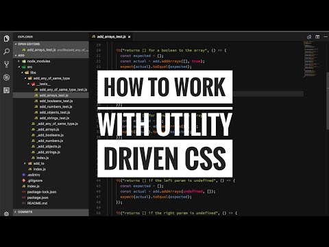 How to work with utility driven css