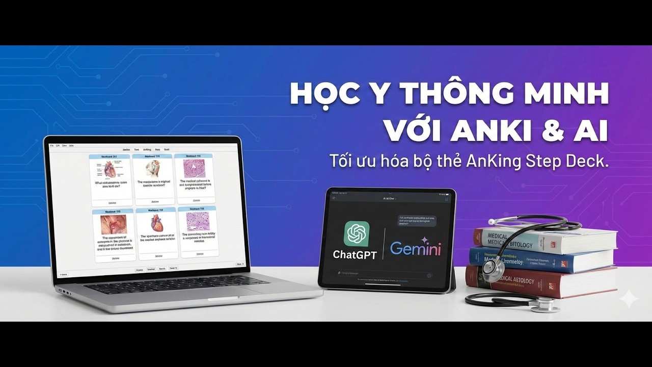 ĐỪNG HỌC VẸT ANKI! Cách sinh viên Y "HACK" bộ AnKing 28.000 thẻ bằng AI