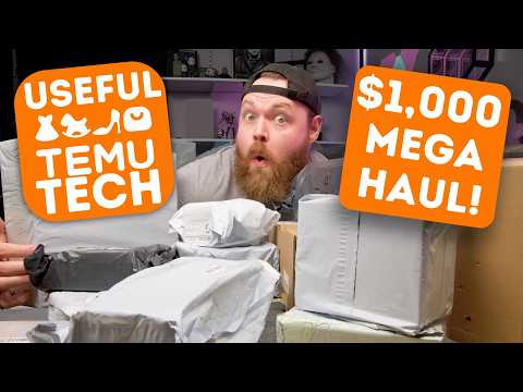Massive $1,000 Temu Tech Mega Haul - 16 Useful Gadgets & Gear (Part 1)