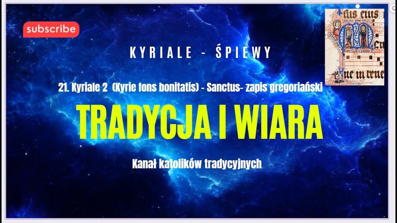 21) Kyriale II (Kyrie fons bonitatis) - Sanctus - zapis gregoriański