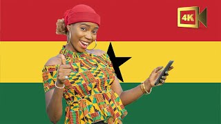 Ghana waving flag 4K and national anthem • God Bless Our Homeland Ghana
