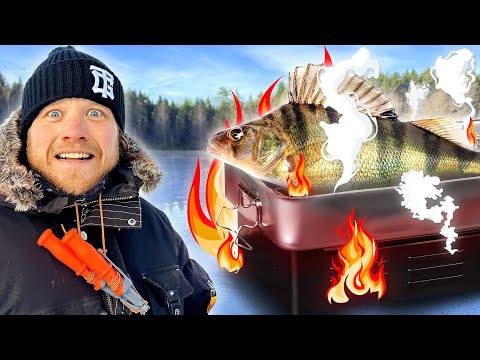Røget aborre på isen - catch and cook
