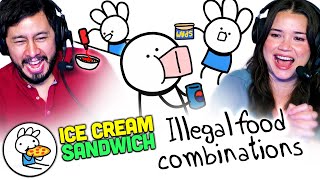 ICE CREAM SANDWICH "Illegal Food Combinations" REACTION!
