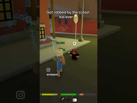 I GOT robbed by the cutest kid ever #funny #roblox #dahood #funniestvideo #prankkids