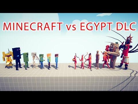 MINECRAFT TEAM vs EGYPT DLC TEAM - Totally Accurate Battle Simulator TABS