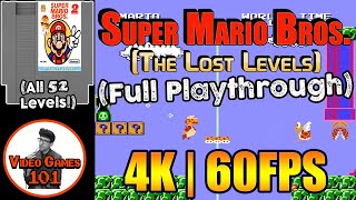 Super Mario Bros. The Lost Levels | All Levels Playthrough | 4K 60FPS | Video Games 101