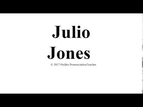 JULIO JONES pronunciation 🔥 How to pronounce audio guide