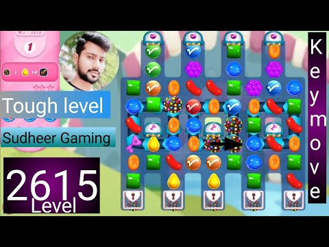 Candy crush saga level 2615 । Tough level । No boosters। Candy crush saga 2615 । Sudheer Gaming Tips