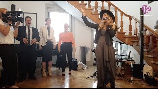 ZIBBZ singing Stones at the swiss embassy in Lisbon - Switzerland - Eurovision Song Contest 2018