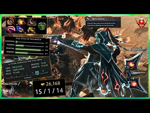 Ana ( Phantom Assassin ) 16 Min Battle Fury + Hand Of Mida 795 GPM 15 Kill 25000 GOLD | Ana Dota 2