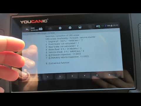 BMW Brake Pad CBS Reset | Front & Rear Brake Pad Reminder Reset | 2017 BMW 7-Series YOUCANIC Scanner