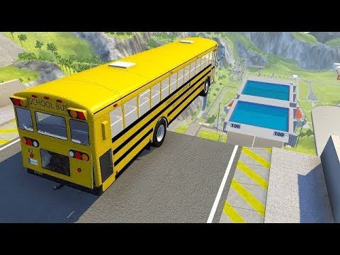 High Speed Jumping Car Vs Large Spinner - Crazy Jumping BeamNG Drive