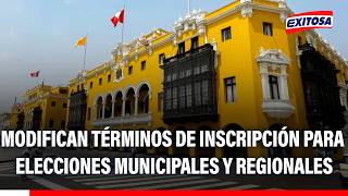 🔴🔵 Modifican términos de inscripción de partidos para elecciones regionales y municipales