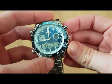 Мужские часы Skmei Direct Blue / 1204. Видео обзор! Инструкция! Как настроить!
