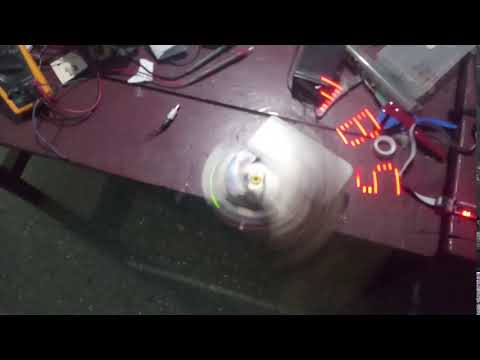 POV display using Atmega168A uses 8 Mhz internal oscillator.