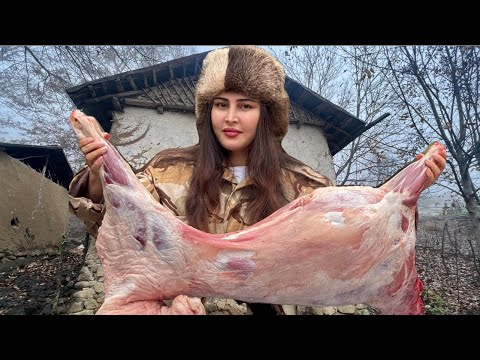 Village Life: Authentic Qormeh Made with Whole Lamb | Traditional Afghan Recipe