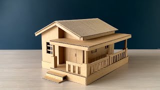 Simple yet beautiful cardboard house making - DIY school project for students