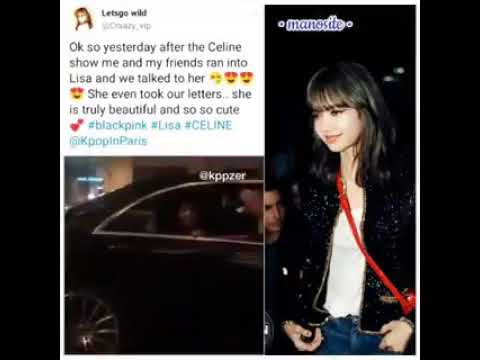LISA BLACKPINK so cute with BLINK, after the Celine show 2019.06.23